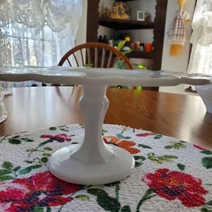INDIANA GLASS TEAR DROP CAKE STAND